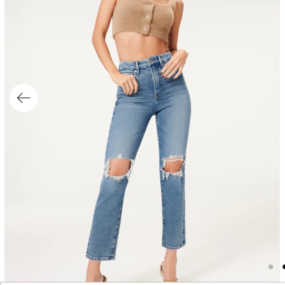 Good American good vintage straight leg jean blue 800. Brand new!